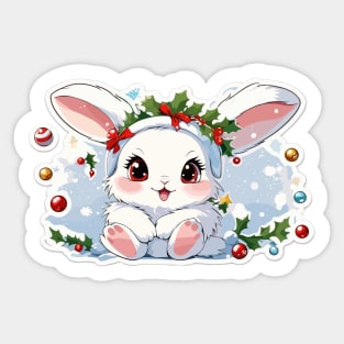 Christmas bunny Sticker